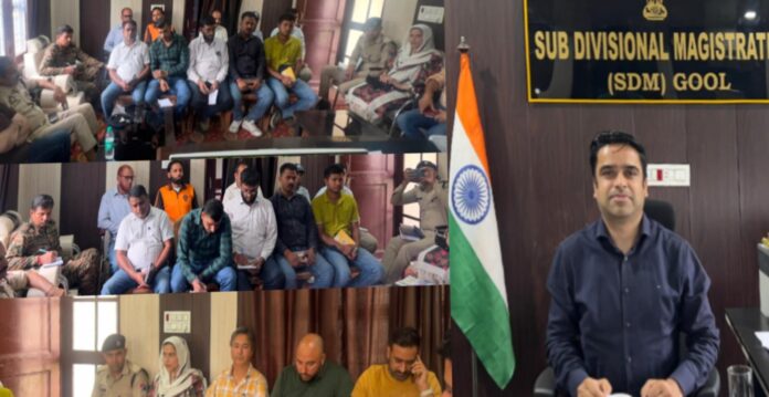 SDM Gool discusses disaster preparedness in Ramban
