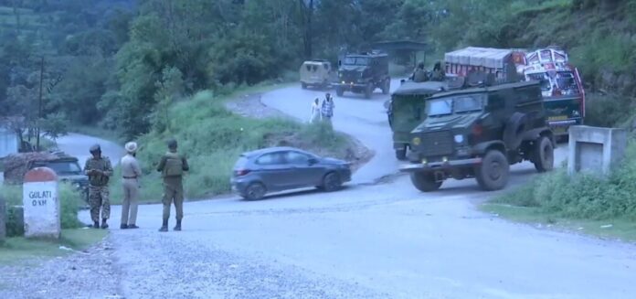 Security forces along the Rajouri-Poonch highway for Yatra