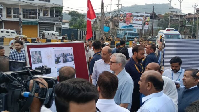 Chief Minister Omar Abdullah inspects civic projects in Srinagar